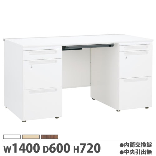 【取引中】デスク オフィスデスク 幅1000×奥行700×高さ720mm 片袖机 内筒交換錠 中央