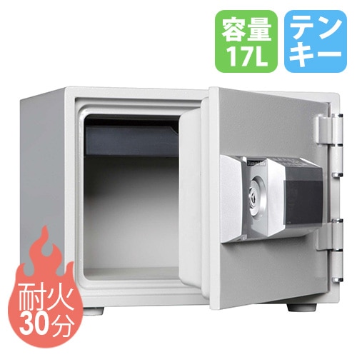 耐火金庫 17L テンキー 1段 金庫 MEK30-1