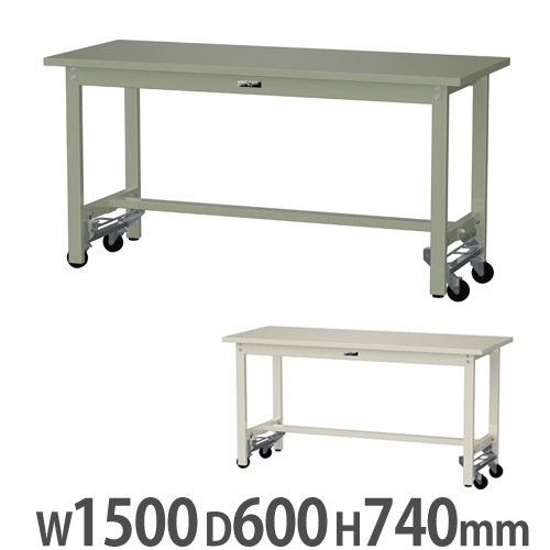 作業台 山金工業 ヤマテック 幅1500×奥行750×高さ740mm 塩ビシート天板