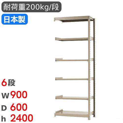 スチールラック 連結 幅90×奥行60×高さ240cm 6段 200kg/段 58283406123 