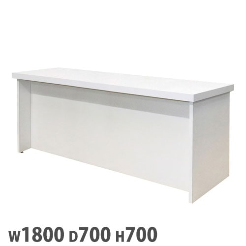 組立式ユニットカウンター ホワイト 幅1800×奥行700mm 受付カウンター インフォメーションカウンター UNC-L1870TWH