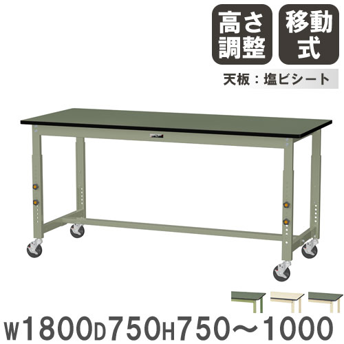 作業台 山金工業 ヤマテック キャスター付 幅1800×奥行900×高さ740mm