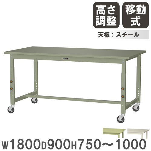 作業台 山金工業 ヤマテック キャスター付 幅1500×奥行750×高さ750