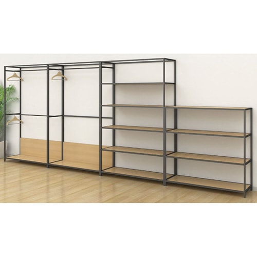 オープンシェルフ 収納ラック ウォルナット　3段ラック オープンラック 3段 ラック シェルフ 木製 幅90 ウッドラック