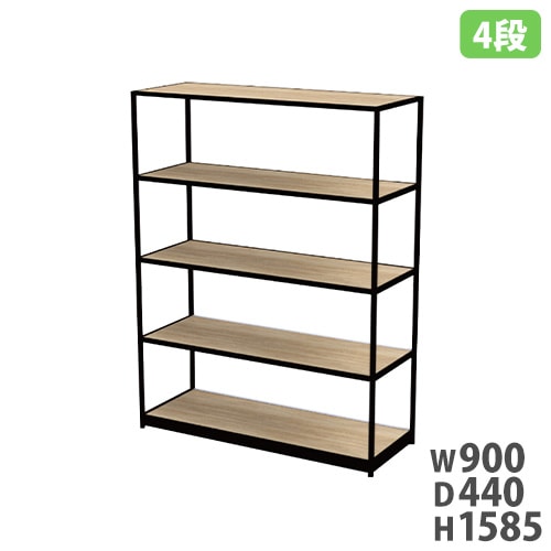 オープンラック 連結用 幅1180×高さ1585mm 4段 シェルフラック FDSHF