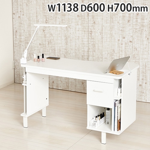 ネイルテーブル カウンターテーブル ネイルデスク 幅113.8×奥行60×高さ70cm 対面式 デスク ネイル
