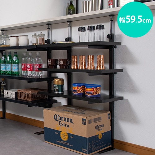 オープンラック キッチン収納 ゴミ箱収納 ランドリーラック 4段