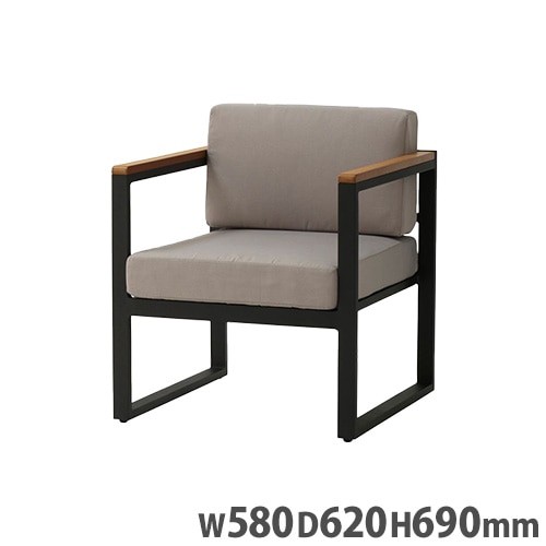 ロビーチェア 幅580×奥行620×高さ690mm 1人掛け 肘付き 応接ソファ CLM