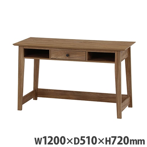 デスク 幅1200×奥行510×高さ720mm 引き出し ワークデスク 木製デスク