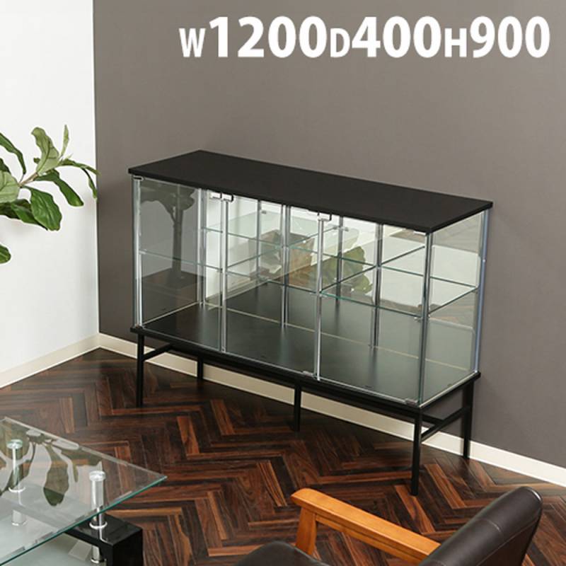コレクションケース 幅1200×奥行400×高さ900mm ガラスケース