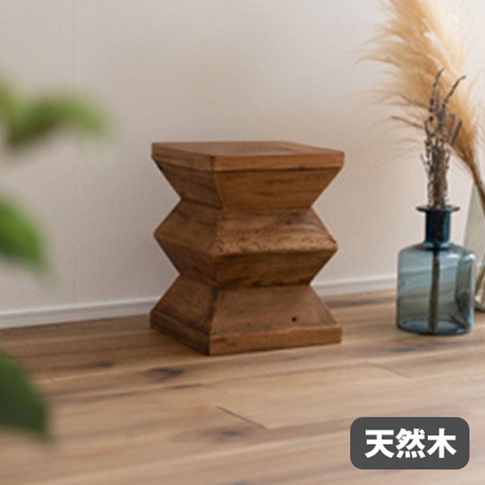 スツール 無垢材 丸太 ウッドスツール 木製スツール 63112（商品番号