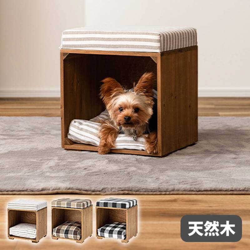 スツール コットン ペットスツール 木製椅子 ロビーチェア PET-169A