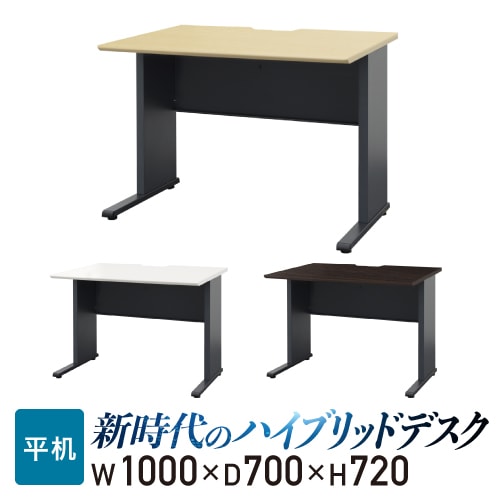 オフィスデスク 幅1000×奥行700mm ワークデスク パソコンデスク 作業机 WPD-H107