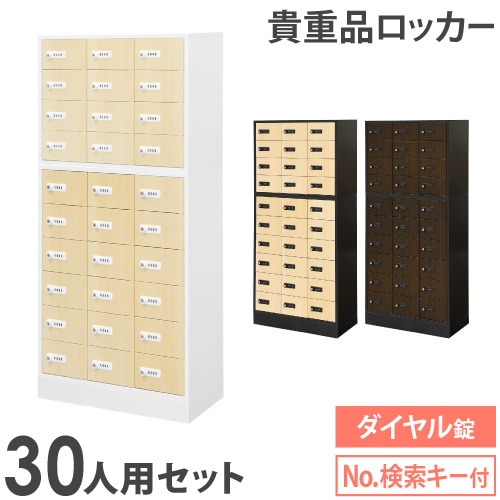 ロッカー セット 貴重品 ダイヤル錠 30人用 NSAFE-310-2C