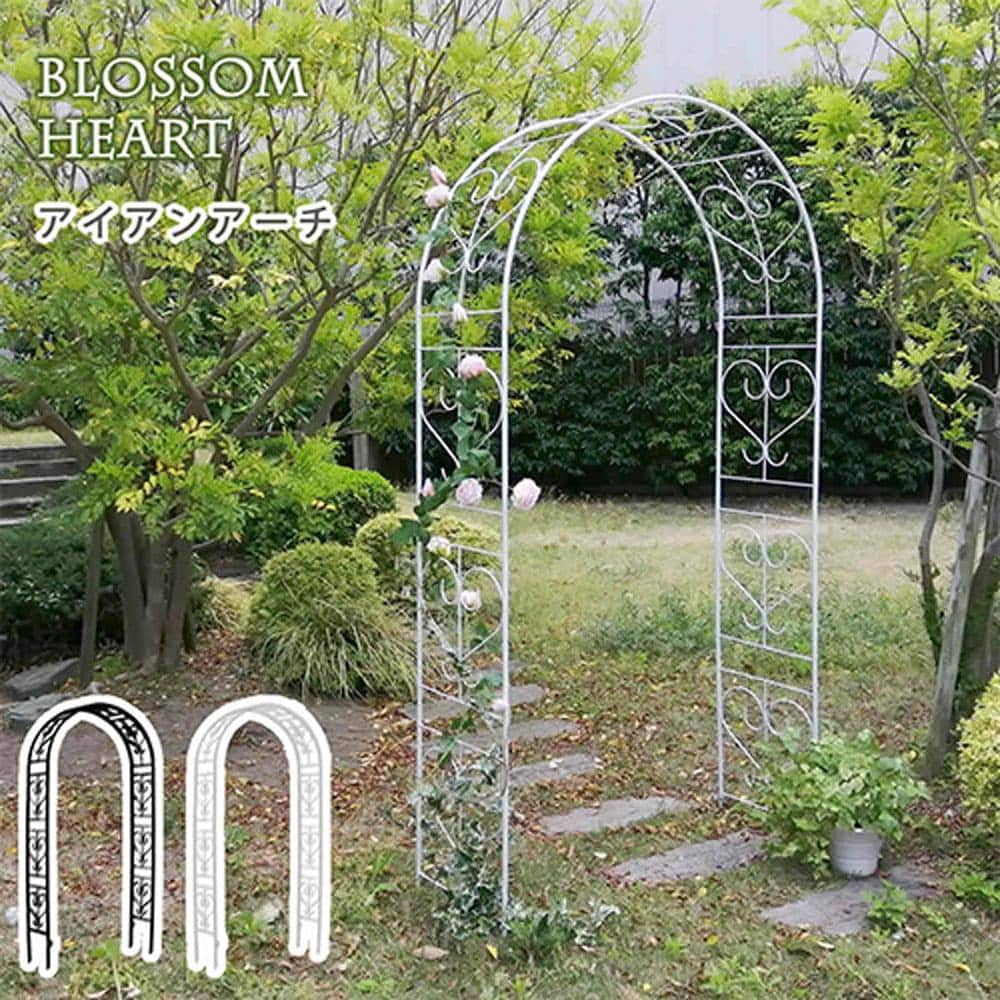 ガーデンアーチ 幅1145×奥行380×高さ2330mm アイアン アーチ フラワー