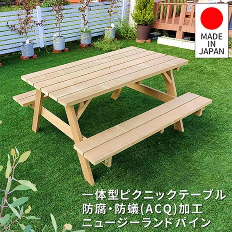 テーブルセット 幅1465×奥行1400×高さ720mm ピクニックテーブル