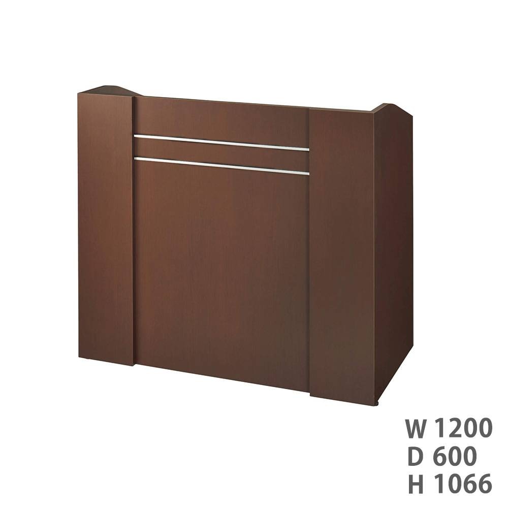 花台 ライオン事務器 BL2シリーズ 幅450mm 花瓶台 BL2-044GT-DBR（商品