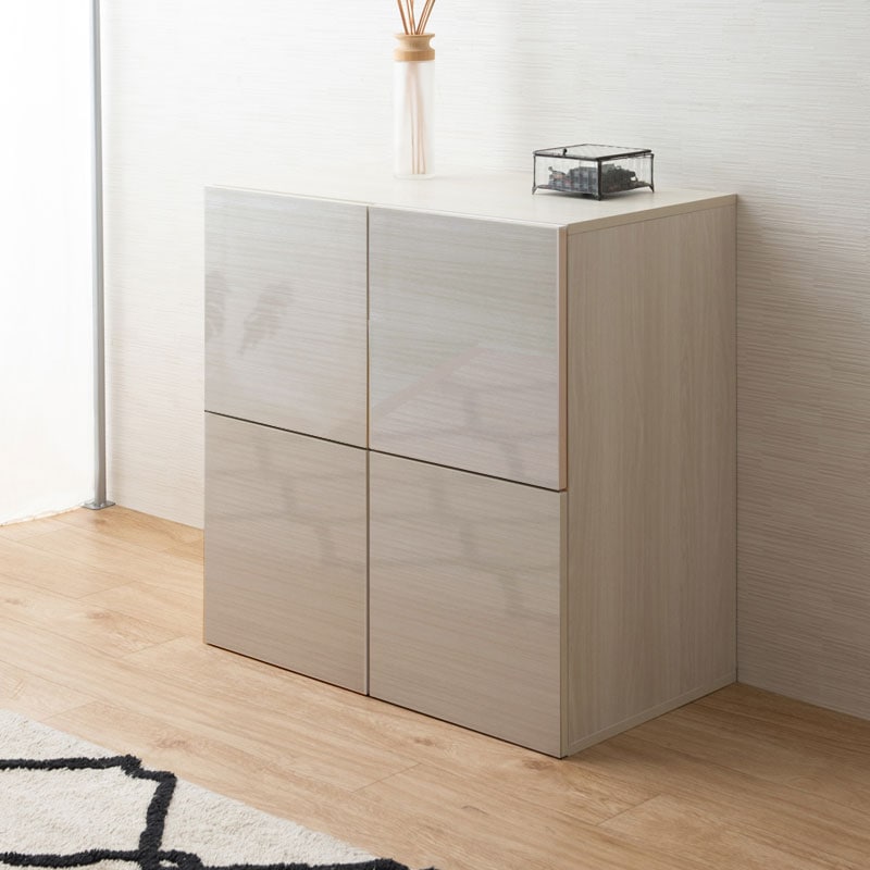 脚付リビングボードシリーズ 幅110 脚付きキャビネット ナチュラル