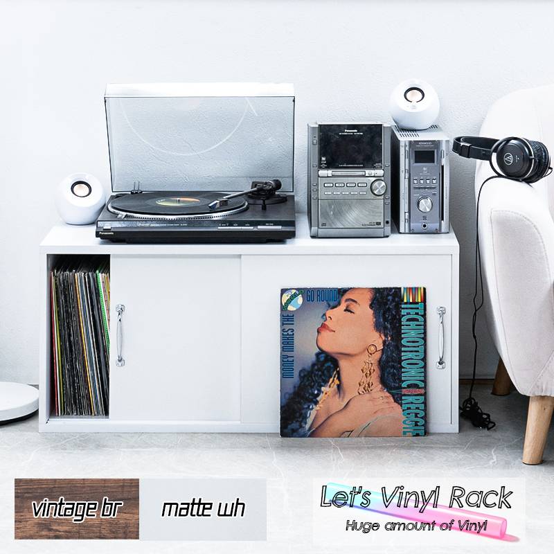 レコードラック 引き戸 レコード収納 レコード棚 fy-0207-0208