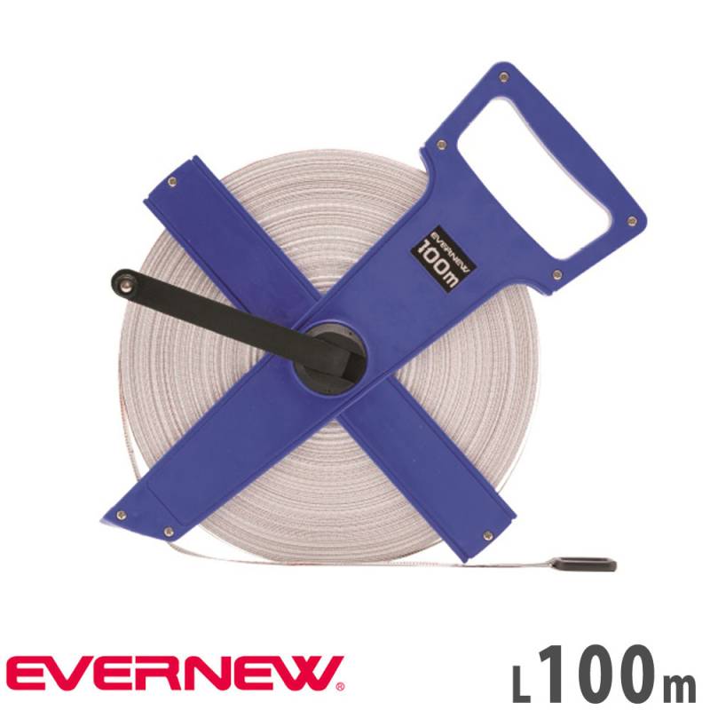 メジャー 100m 巻尺 エバニュー グラスファイバーテープ EKA847（商品