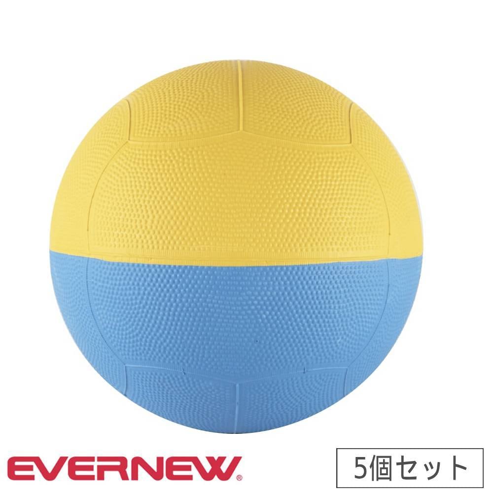 ライトドッジボール 5個セット エバニュー 最大時直径19cm 合成ゴム製