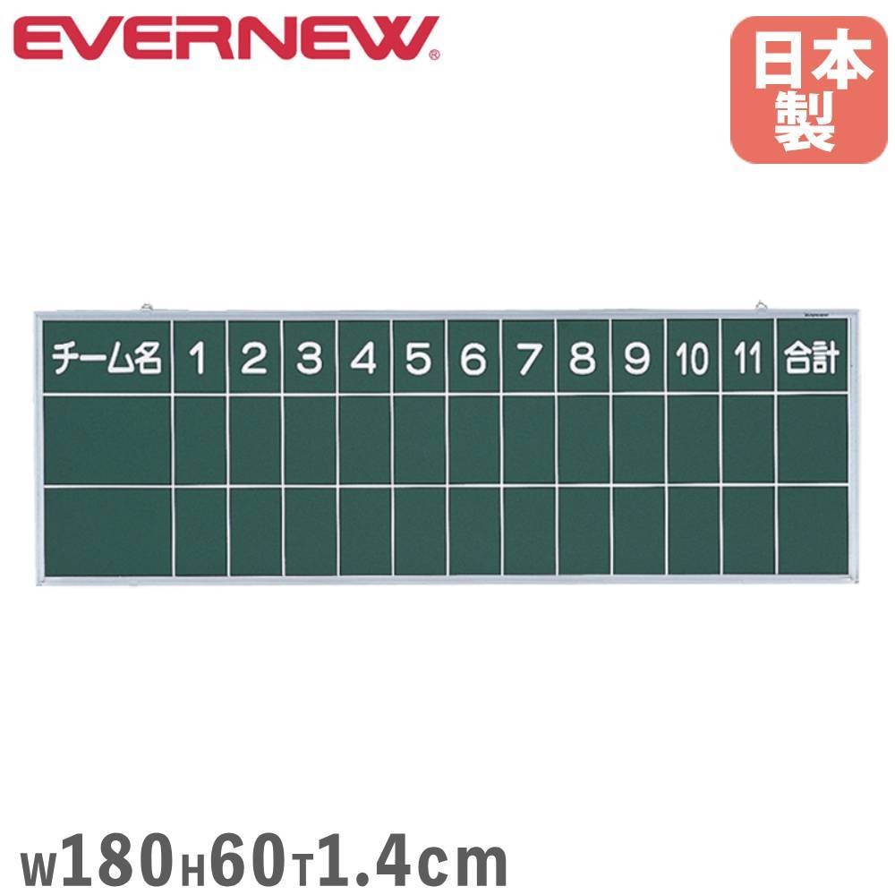 スコアボード 野球用 エバニュー 幅180×高さ60×厚さ1.4cm アルミ製枠
