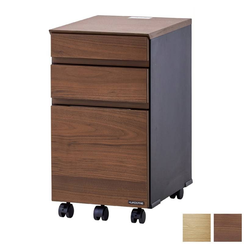 キャビネット 木製 スリム 3段 サイドワゴン ZDC-32