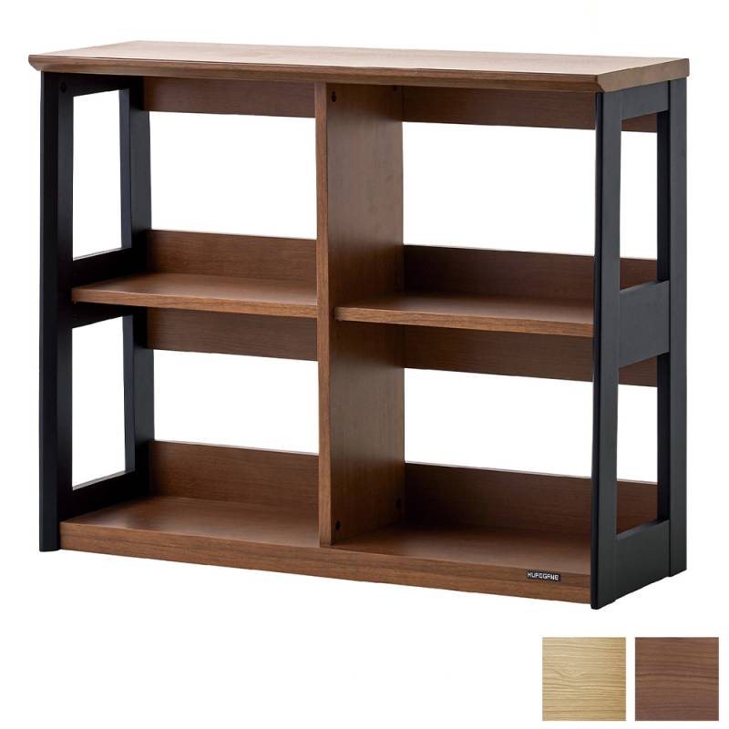 木製シェルフ 3段 引出し付き オープンシェルフ ウッドラック KOKOA-CH