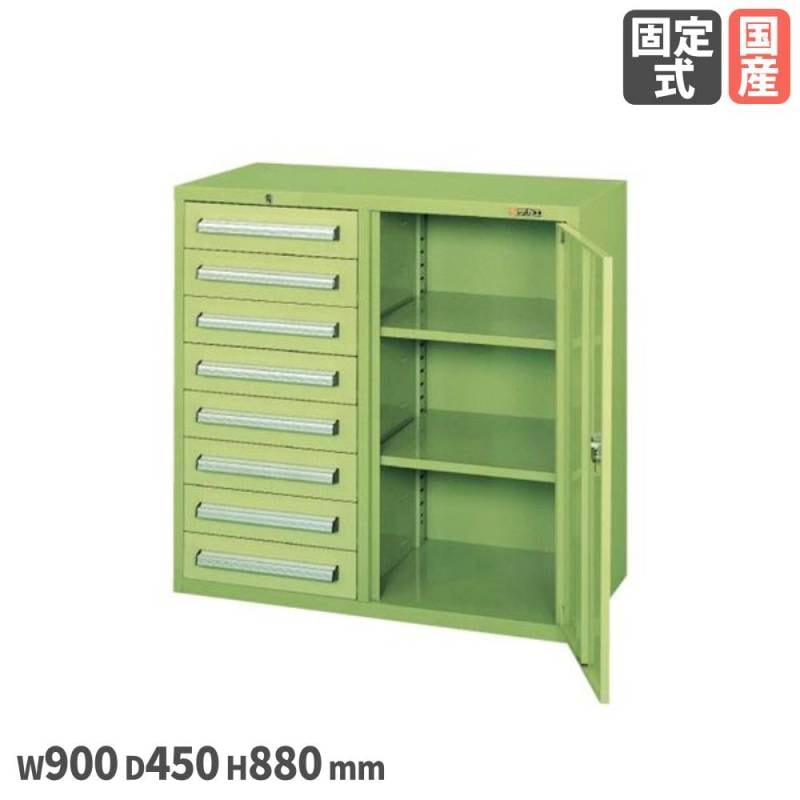 工具管理ユニット サカエ 幅900×奥行450×高さ880mm スチール両開扉