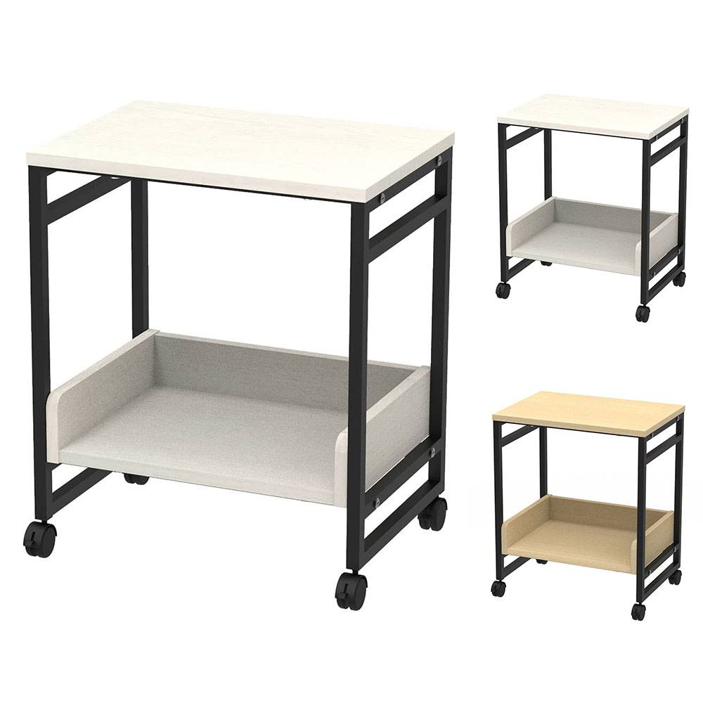 DEVALSE デスクワゴン キャスターワゴン オフィス家具 袖机 サイドワゴン キャスター付き 作業台 デスクワゴン サイドテーブル