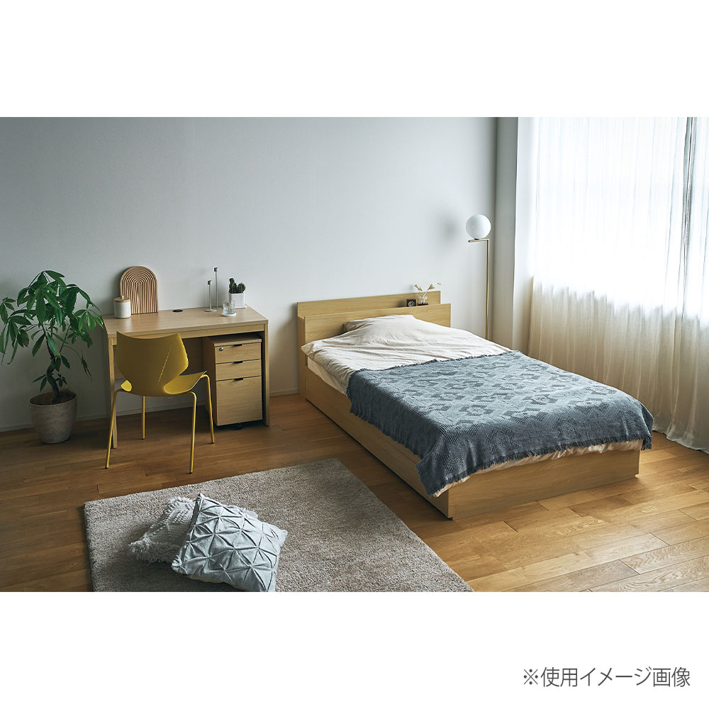 引き出し収納付きベッド セミダブル 幅1230×全長2155×高さ705mm 床面高