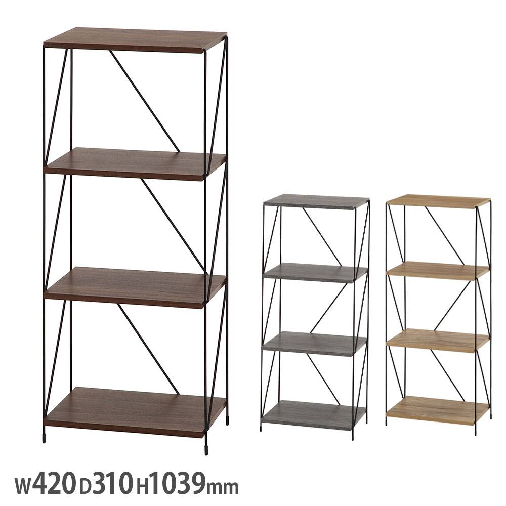 フリーラック5段 幅440×奥行350×高さ1455mm ブラウン ナチュラル