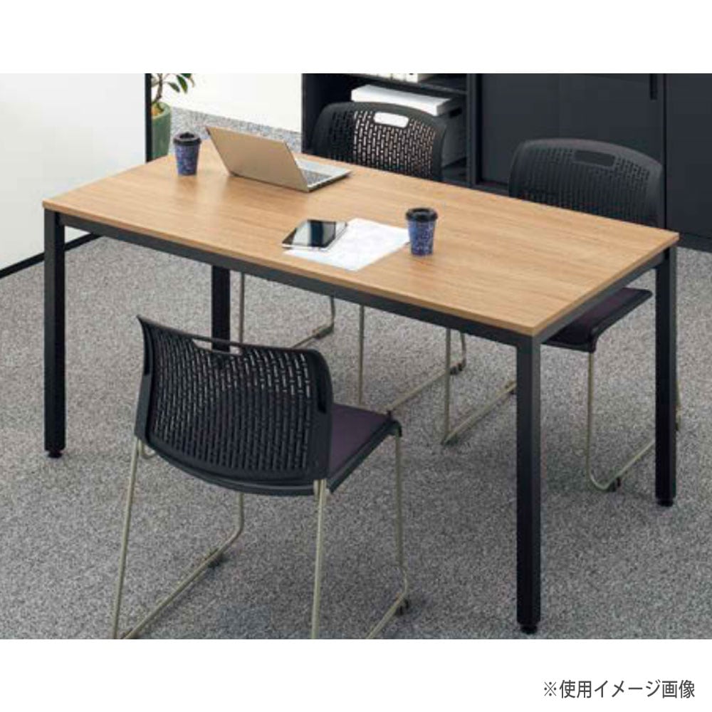 スクエアテーブル ライオン事務器 エランサ シルバー脚タイプ 幅1500