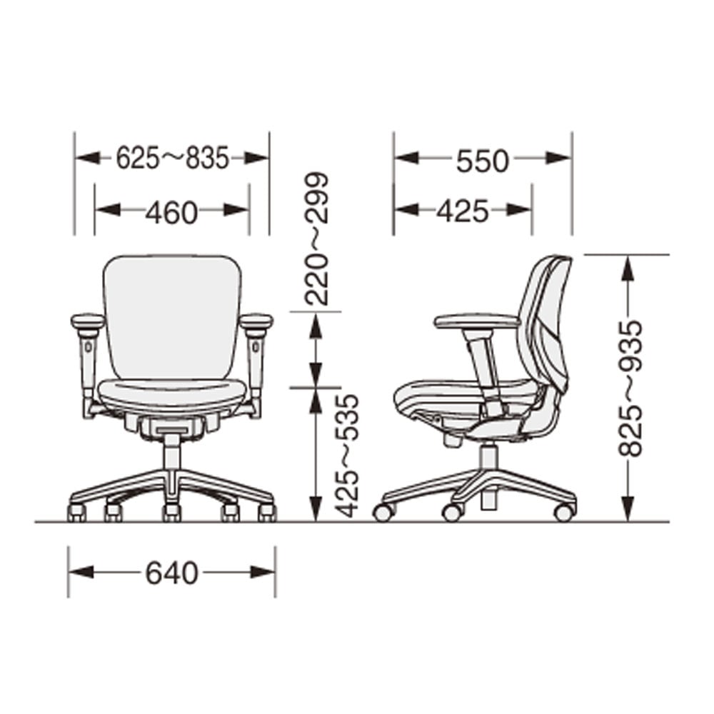 ビジネスチェア 可動肘 ライオン事務器 セレーナ No.2912F No2912F