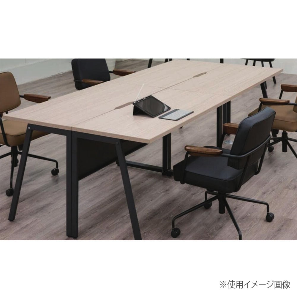 オフィス用 事務机 学習机 木目調天板 連結可能 数20 元20万以上，美品， 連結可能ワークデスク 幅1400×奥行600×高さ720mm ブラックフレーム