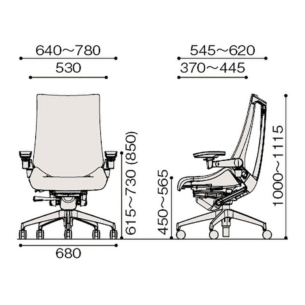オフィスチェア イトーキ アクト2 背プレーンメッシュ 4D可動肘 KJ