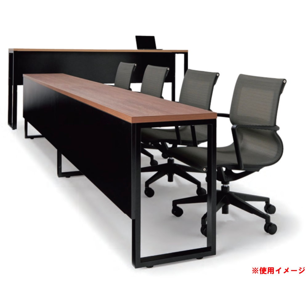 カウンターテーブル 幅2400×奥行450mm コンセント付き ハイテーブル