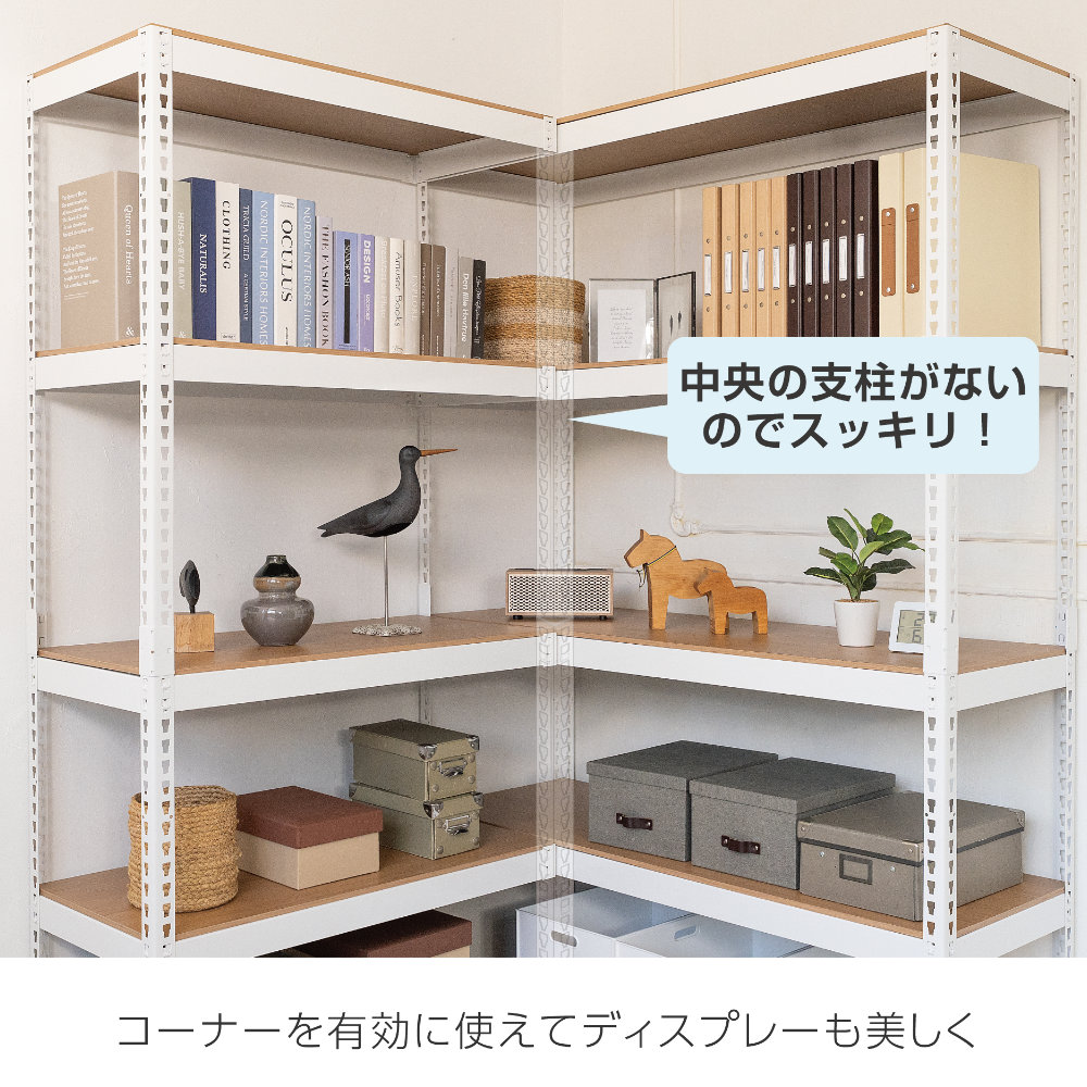 シェルフ 連結セット 幅81cm+幅121cm 5段+5段 スチールラック MK-C82N