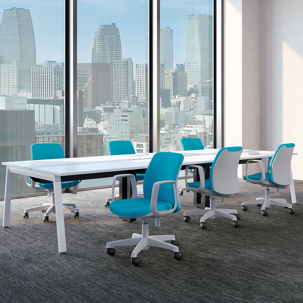 オフィスチェア ライオン事務器 No.480S アームレス 革張り No480S