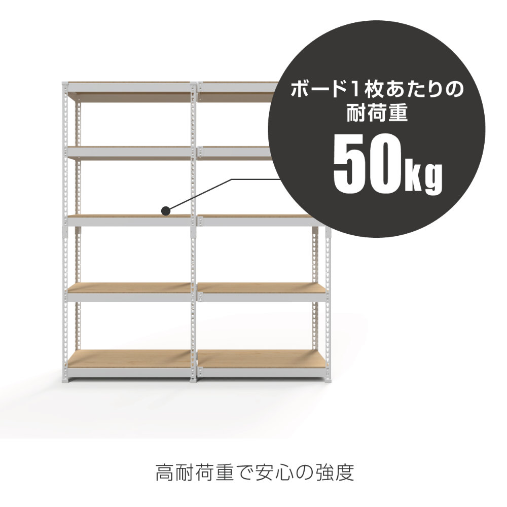 シェルフ 連結セット 幅81cm+幅81cm 5段+5段 スチールラック MK-C88N