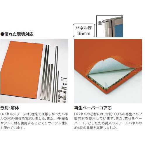 パーテーション 間仕切り 幅1100×高さ1100mm Dパネル OU-1111C（商品