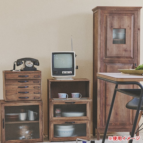 キャビネット ガラス扉 チェスト ラック 収納 CCR-108 通販