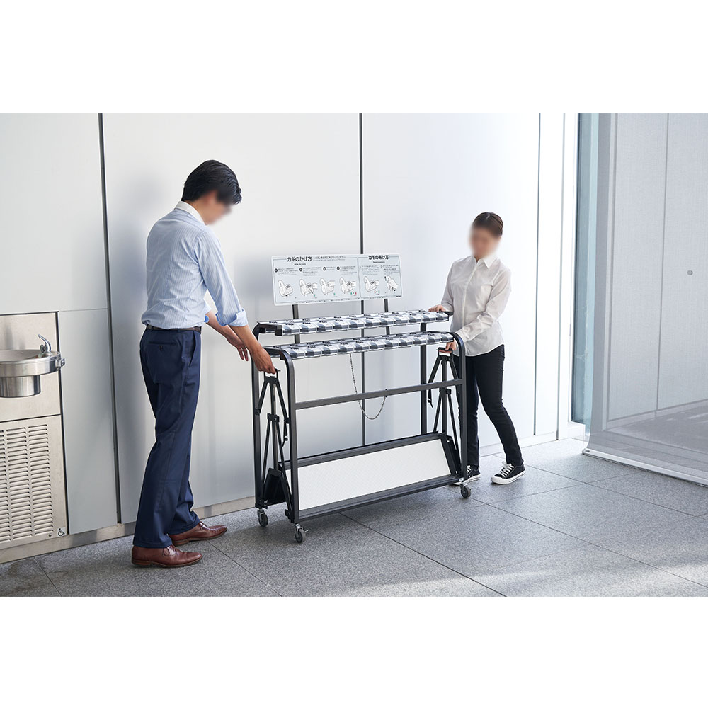 傘立て ダイヤル錠 60本立 山崎産業 スタンド YA-85L-ID（商品番号：ys
