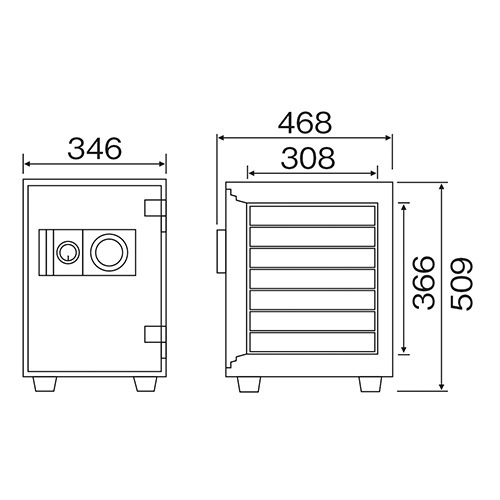 耐火金庫 25L ダイヤル錠 7段 金庫 D50-7（商品番号：ds-d50-7）の通販