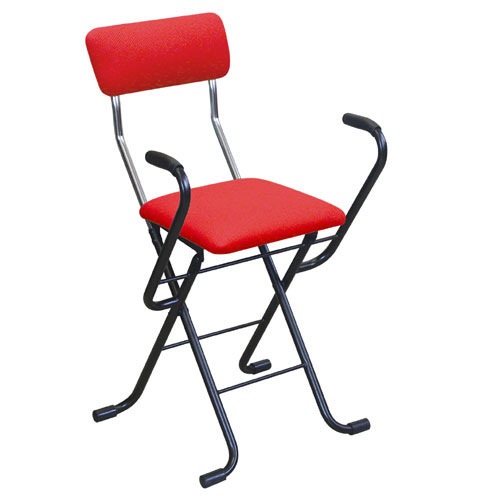 折りたたみ椅子 幅460×奥行460×高さ765mm アームチェア 背付きチェア