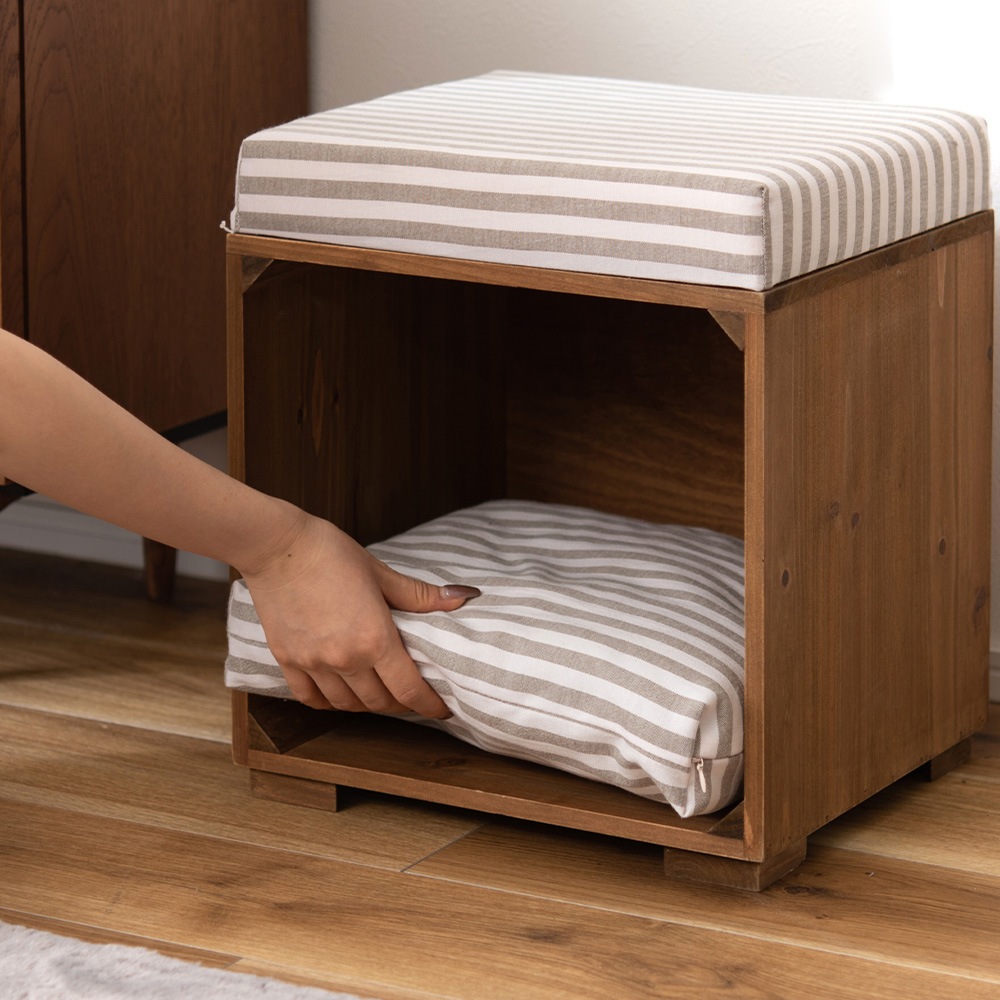 イタリア 背付きスツール ストライプ 木製 完成品 チェア サクラスツール 60｜家具と木製チェアの専門店キシル