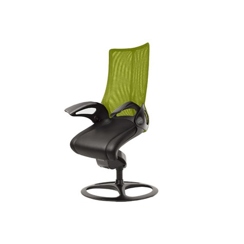 オカムラ レオパード リングベースタイプ ブラックフレーム ハイバック 座：布張り 肘付 ミーティングチェア 会議椅子 オフィスチェア デスクチェア CE93BR-FFR オカムラ レオパード リングベースタイプ ブラックフレーム ミドル