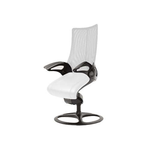 オカムラ レオパード リングベースタイプ ブラックフレーム ハイバック 座：布張り 肘付 ミーティングチェア 会議椅子 オフィスチェア デスクチェア CE93BR-FFR オカムラ レオパード リングベースタイプ ブラックフレーム ミドル