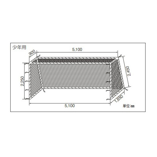 ナカダ産業 少年サッカーゴールネット(新規格サイズ) SC-168B 半組 230T(210D)/162本 目合:100mm ホワイト ポリエステル ナカダ産業 少年サッカーゴールネット(新規格サイズ) SC-168B 半組
