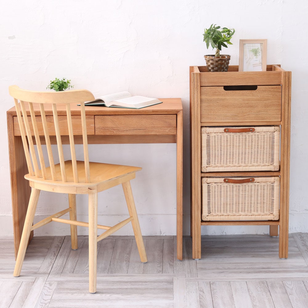 チェスト 3段 木製 幅45cm ランドリーチェスト G843XP（商品番号：55